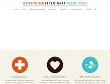 Tablet Screenshot of metro-vet.com